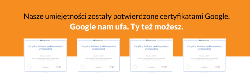 Certyfikaty Google AdWords